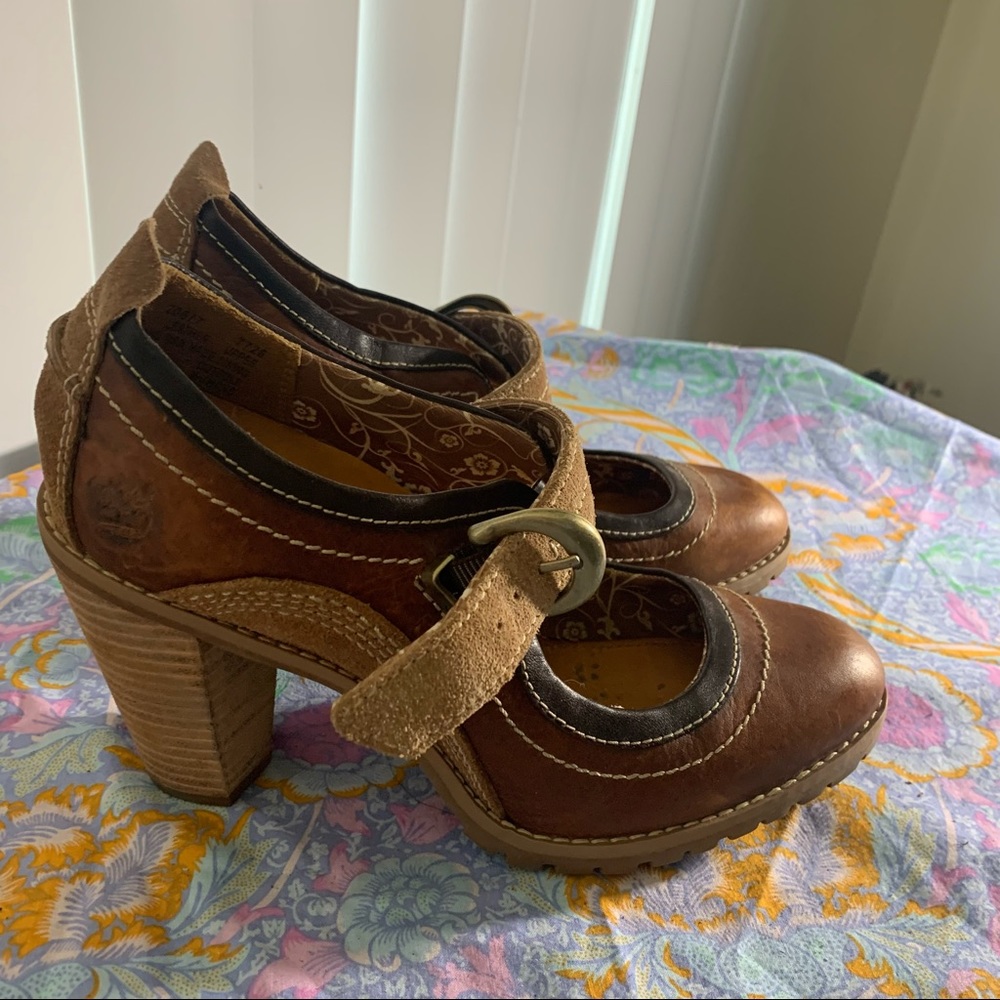 COPY - Timberland Earth keeps brown leather heels
